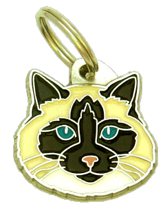 Бирманская кошка - pet ID tag, dog ID tags, pet tags, personalized pet tags MjavHov - engraved pet tags online